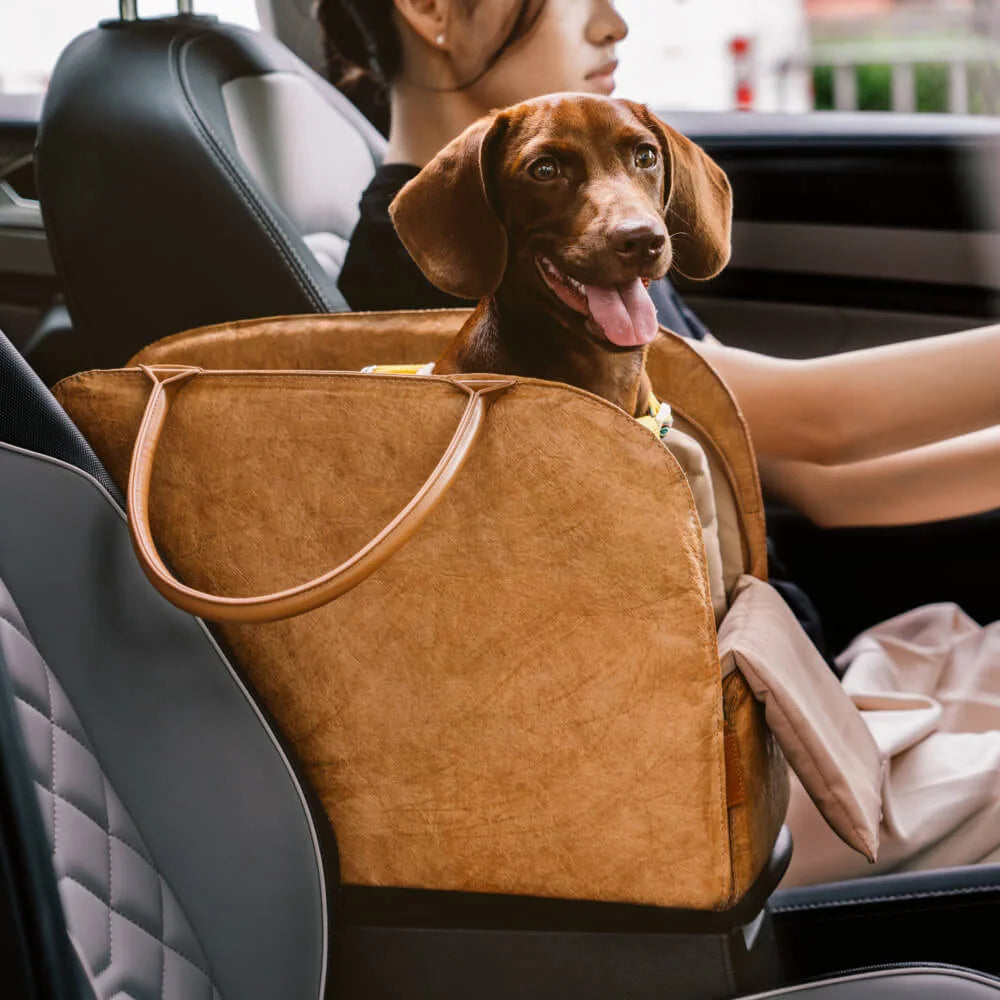Dual-Use Design: Nutzen Sie die Tasche als stylischen Carrier für den Weg zum Tierarzt oder als sicheren Booster-Sitz im Auto