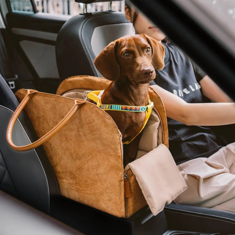 Dual-Use Design: Nutzen Sie die Tasche als stylischen Carrier für den Weg zum Tierarzt oder als sicheren Booster-Sitz im Auto